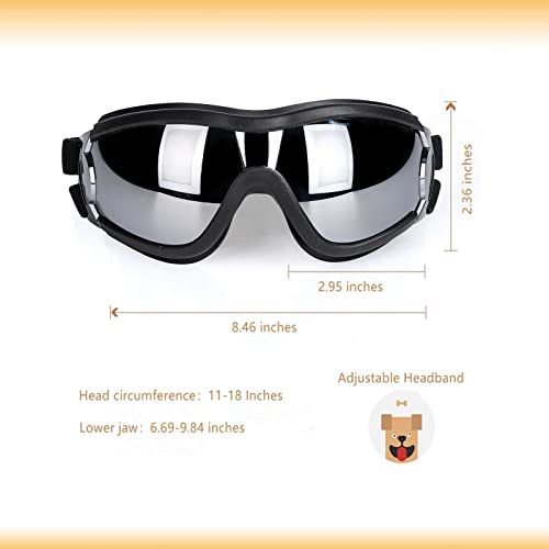 Dog Sunglasses/Goggles, UV/Wind/Dust/Fog Protection