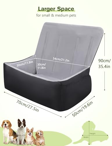 Dog Car Seat - Detachable, Washable, for Large Dogs