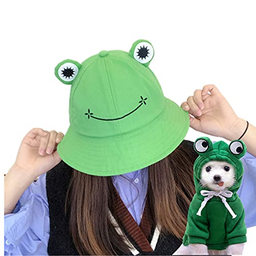 Cute Green Dog Hoodie - X-Large