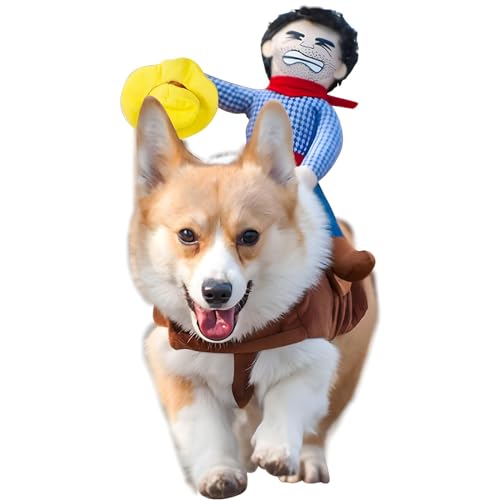 Cowboy Rider Dog Costume - Large