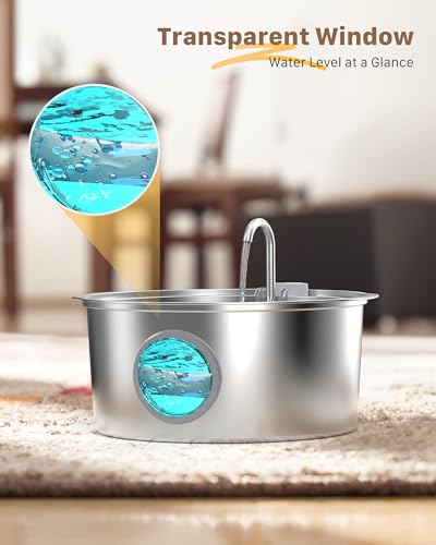 Large Dog Water Fountain - Stainless Steel
