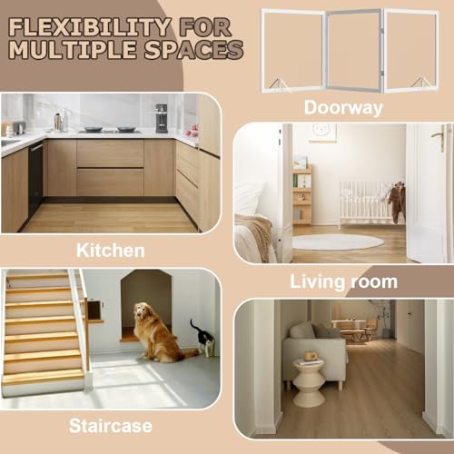 Clear Dog Gate - Freestanding & Foldable