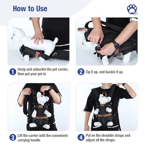 Dog Carrier Backpack - Medium, Black