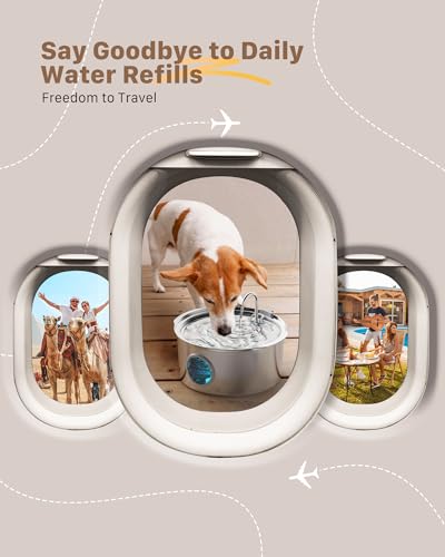 Large Dog Water Fountain - Stainless Steel