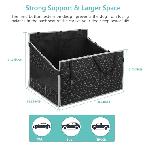 Dog Car Seat with Storage Pockets - Large
