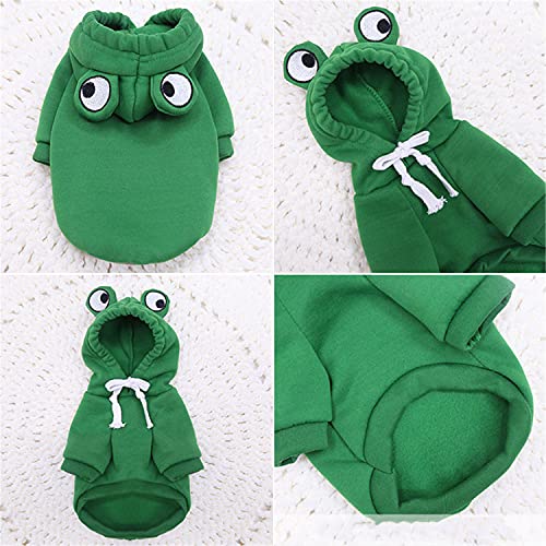 Cute Green Dog Hoodie - X-Large