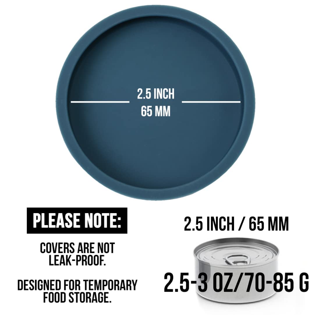 Cat Food Can Lids - 2 Pack, Dark Blue