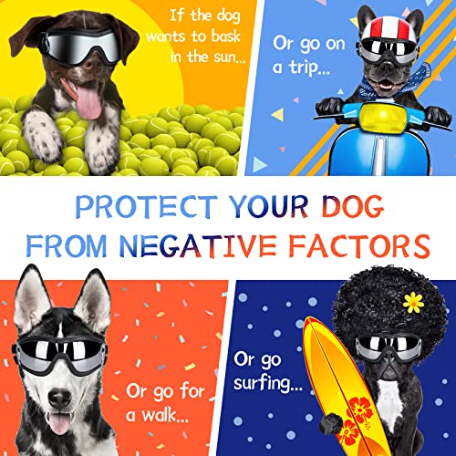 Dog Sunglasses/Goggles, UV/Wind/Dust/Fog Protection