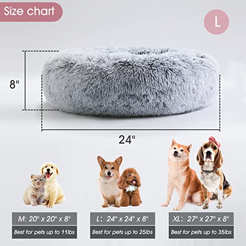Calming Dog Bed & Cat Bed - Cozy Donut, Medium