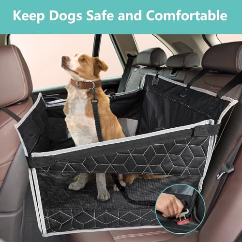 Dog Car Seat with Storage Pockets - Large