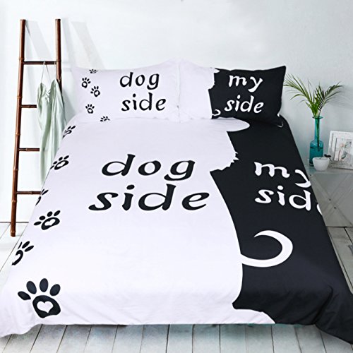 Dog Side My Side Duvet Cover Set - Full Size