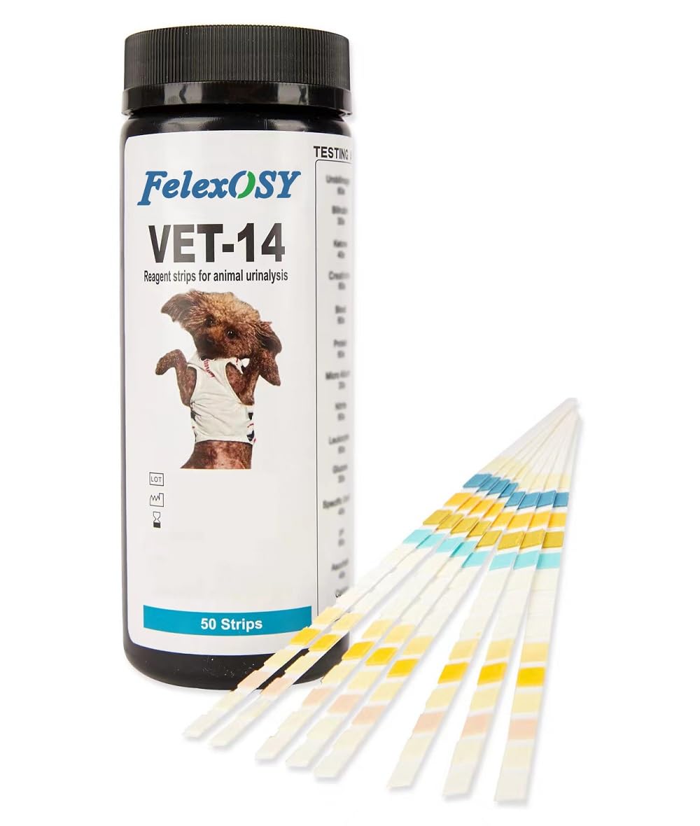 Pet Urine Test Strips - 14 Parameter, 50 Count