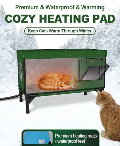 JLSAME Heated Outdoor Cat House
