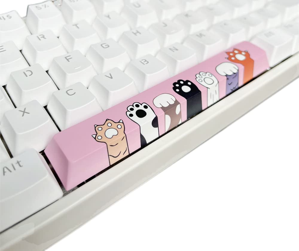 PBT Spacebar Keycap with Cat Paws Design
