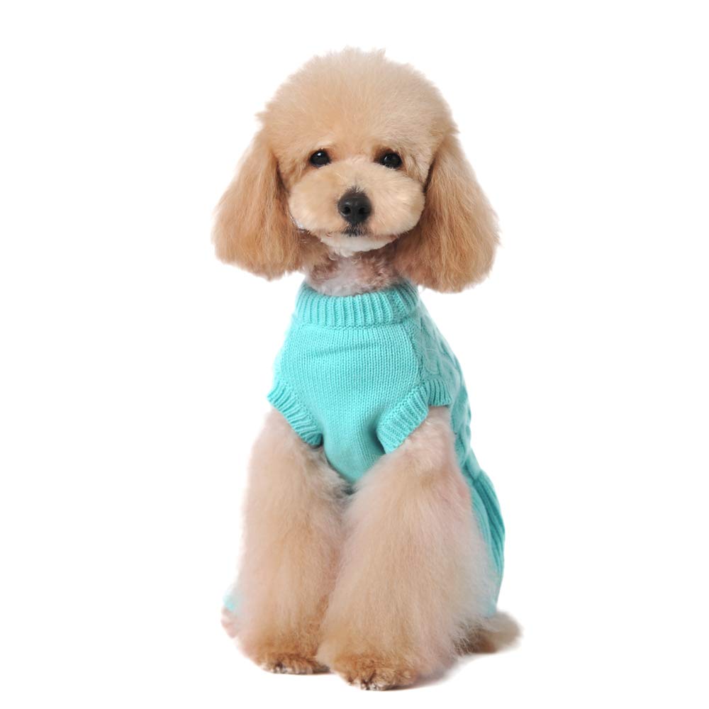 Pretty Puppy Sweater Dress - Blue (S)