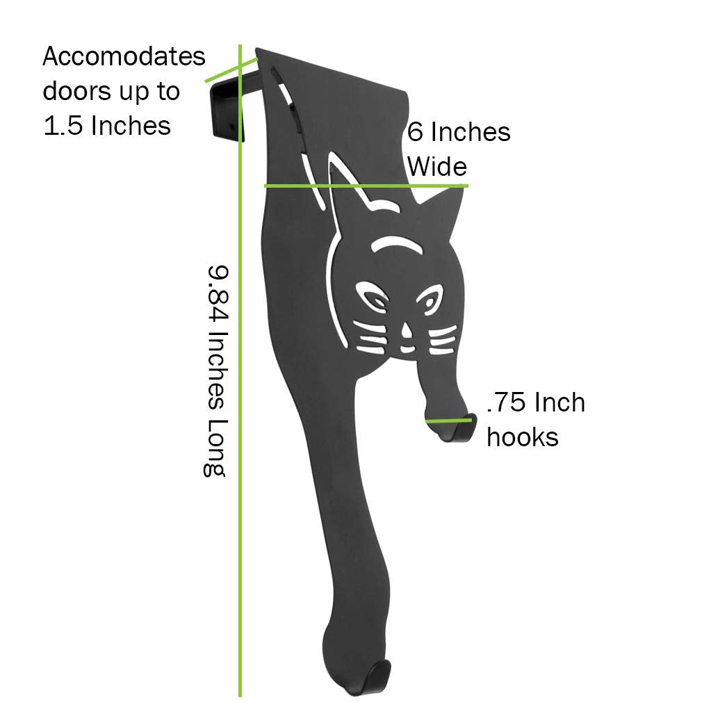 Cat Over The Door Hooks - Black