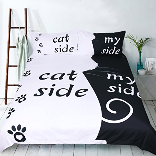 Cat Side My Side Duvet Cover Set - King Size