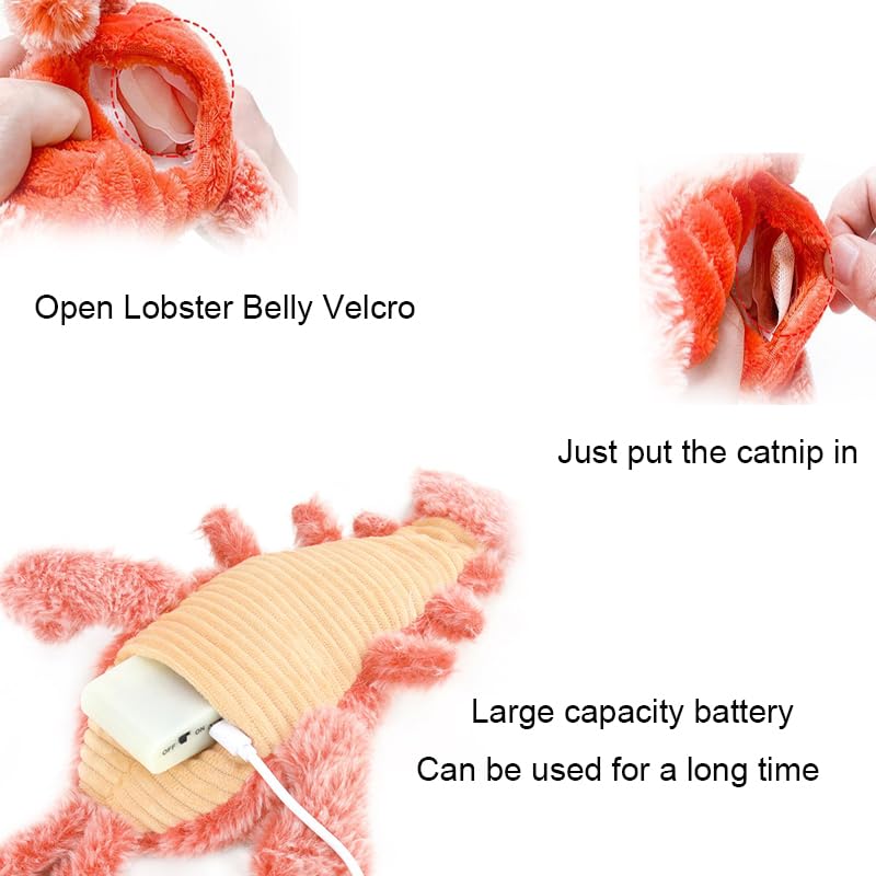 Flopping Lobster Toy for Cats & Dogs