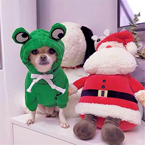 Cute Green Dog Hoodie - X-Large
