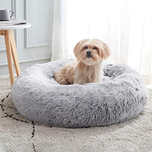 Calming Dog Bed & Cat Bed - Cozy Donut, Medium