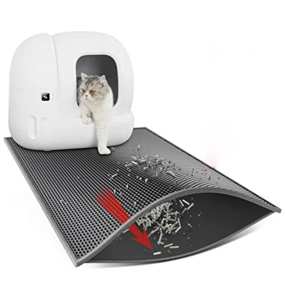 Cat Litter Mat - 24"x15", Easy Clean, Grey