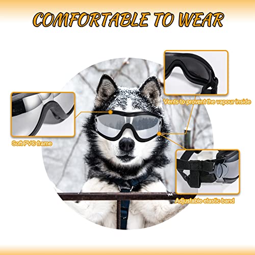 Dog Sunglasses/Goggles, UV/Wind/Dust/Fog Protection