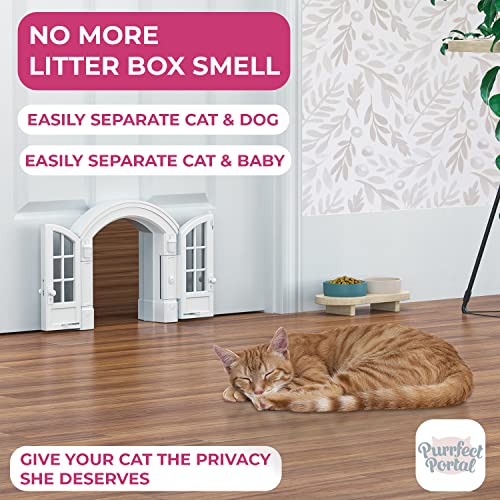 French Cat Door - No-Flap, White