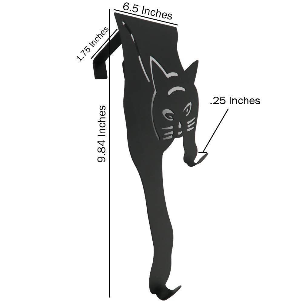 Cat Over The Door Hooks - Black