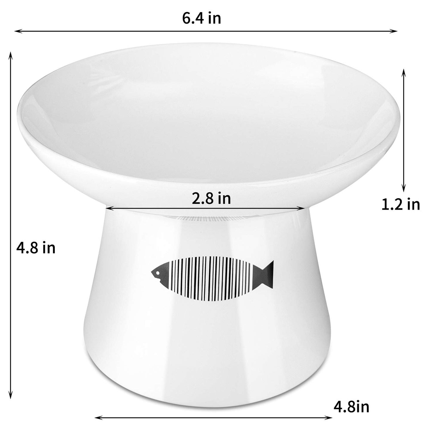 Cat Raised Food/Water Bowl for Elder/Big Cats