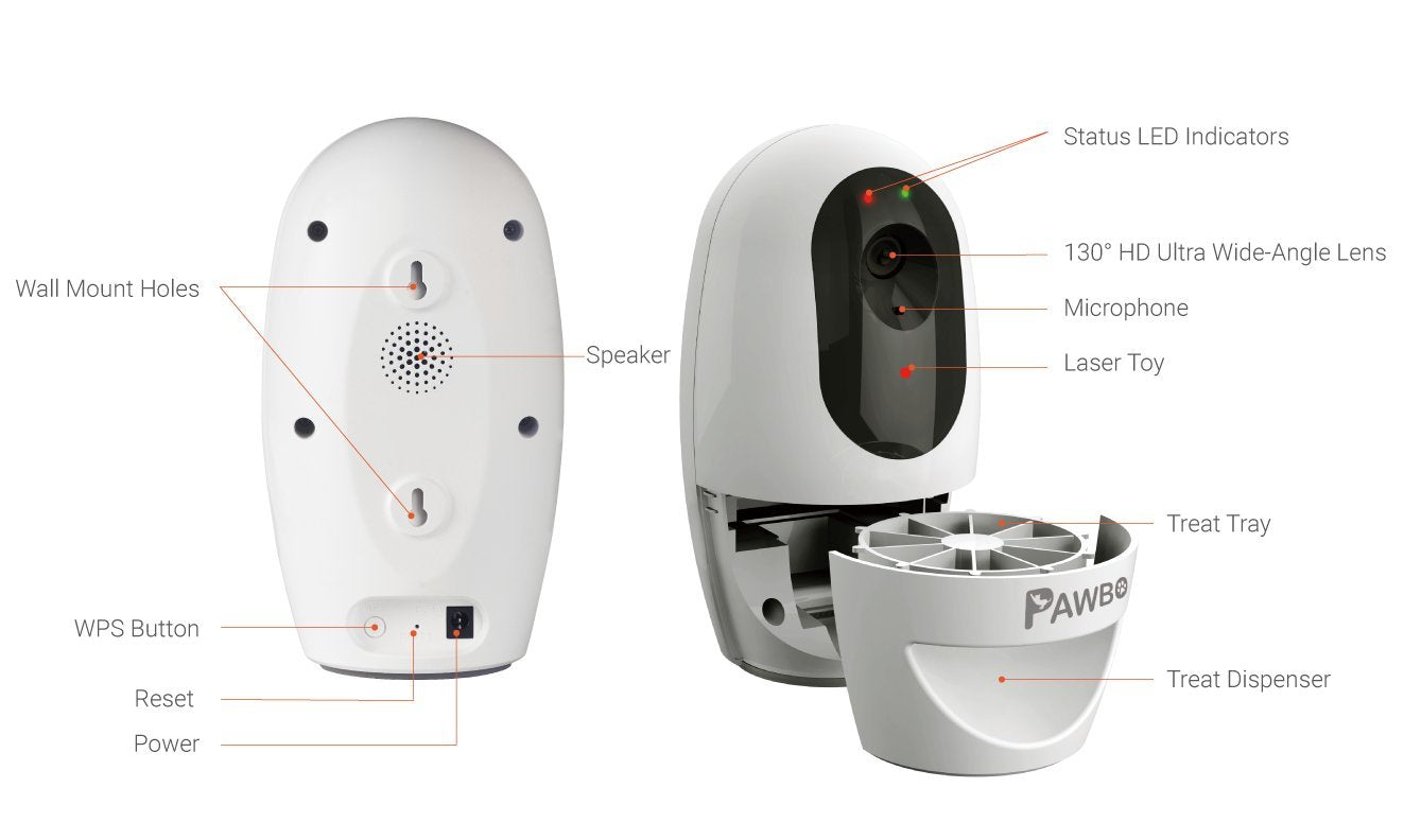 Pawbo Life Pet Camera with Treat Dispenser