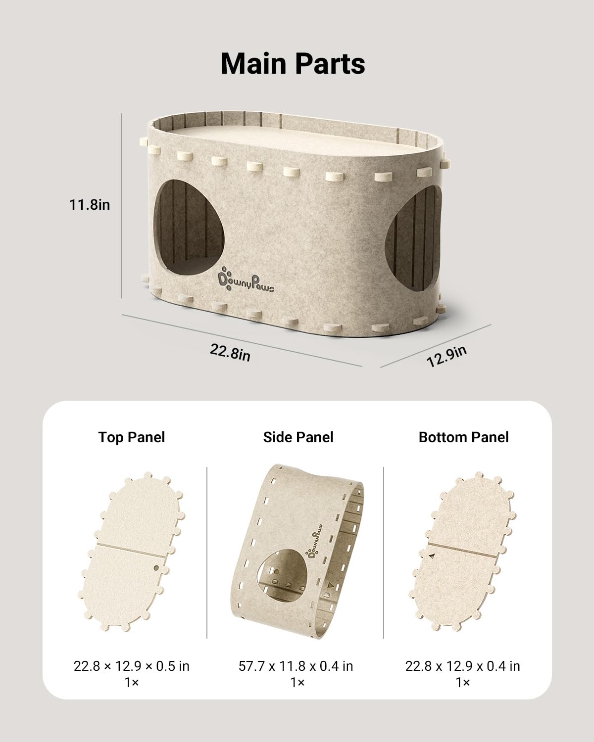 Cat Cave Beds - Foldable Hideaway for Indoor Cats