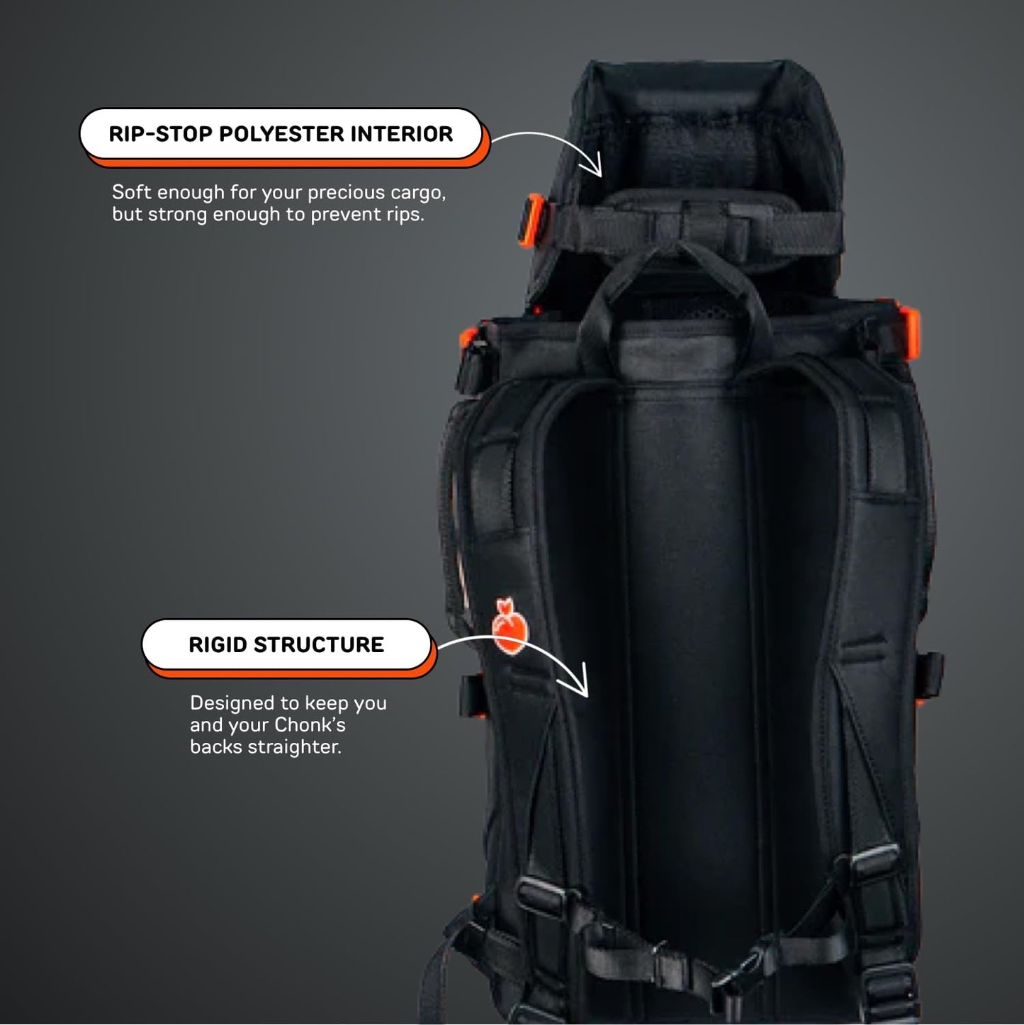 Dog Backpack Carrier - Small, Black