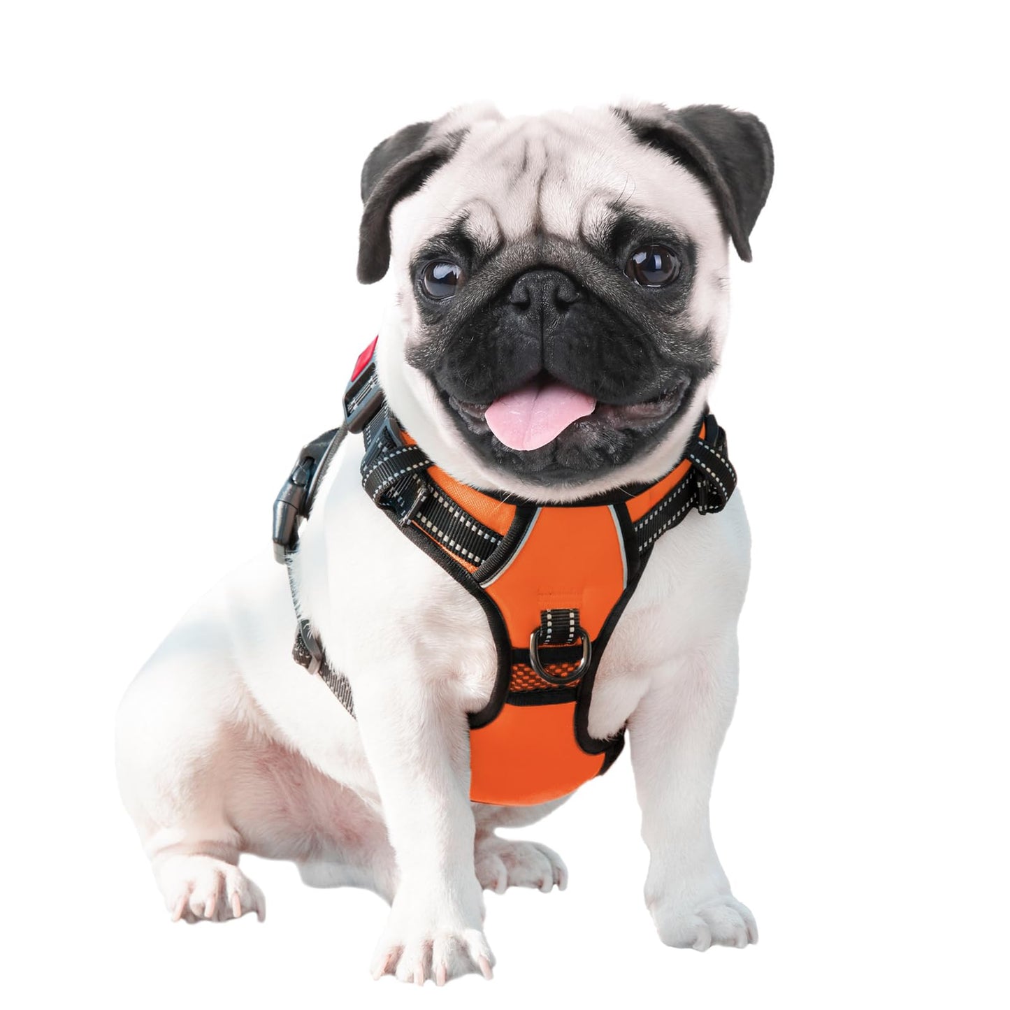 No Pull Dog Harness - Reflective, Medium, Orange