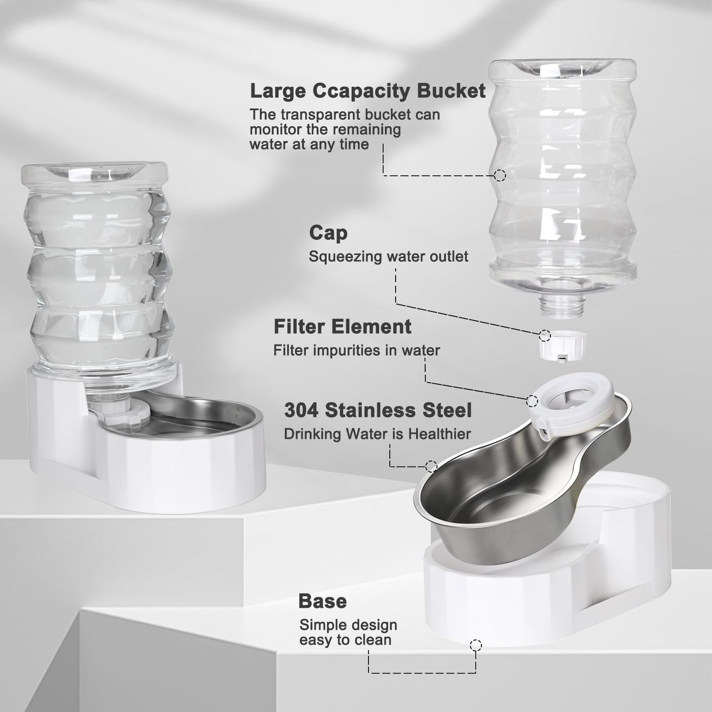 RIZZARI Automatic Pet Water Dispenser