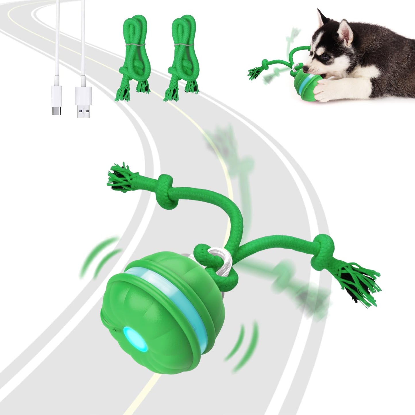 Interactive Dog Toys - Motion Activated Rolling Ball