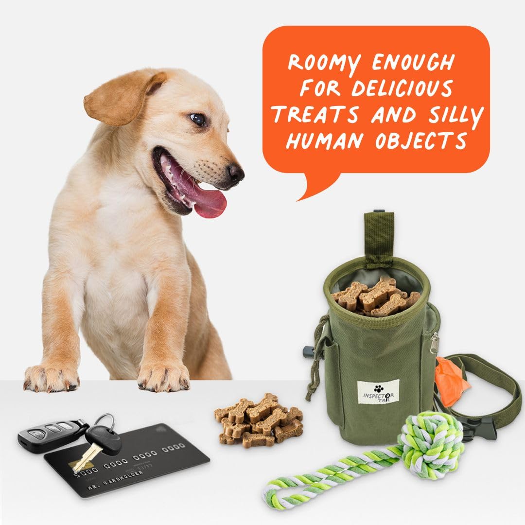 Dog Treat Training Pouch with Poop Bag Dispenser