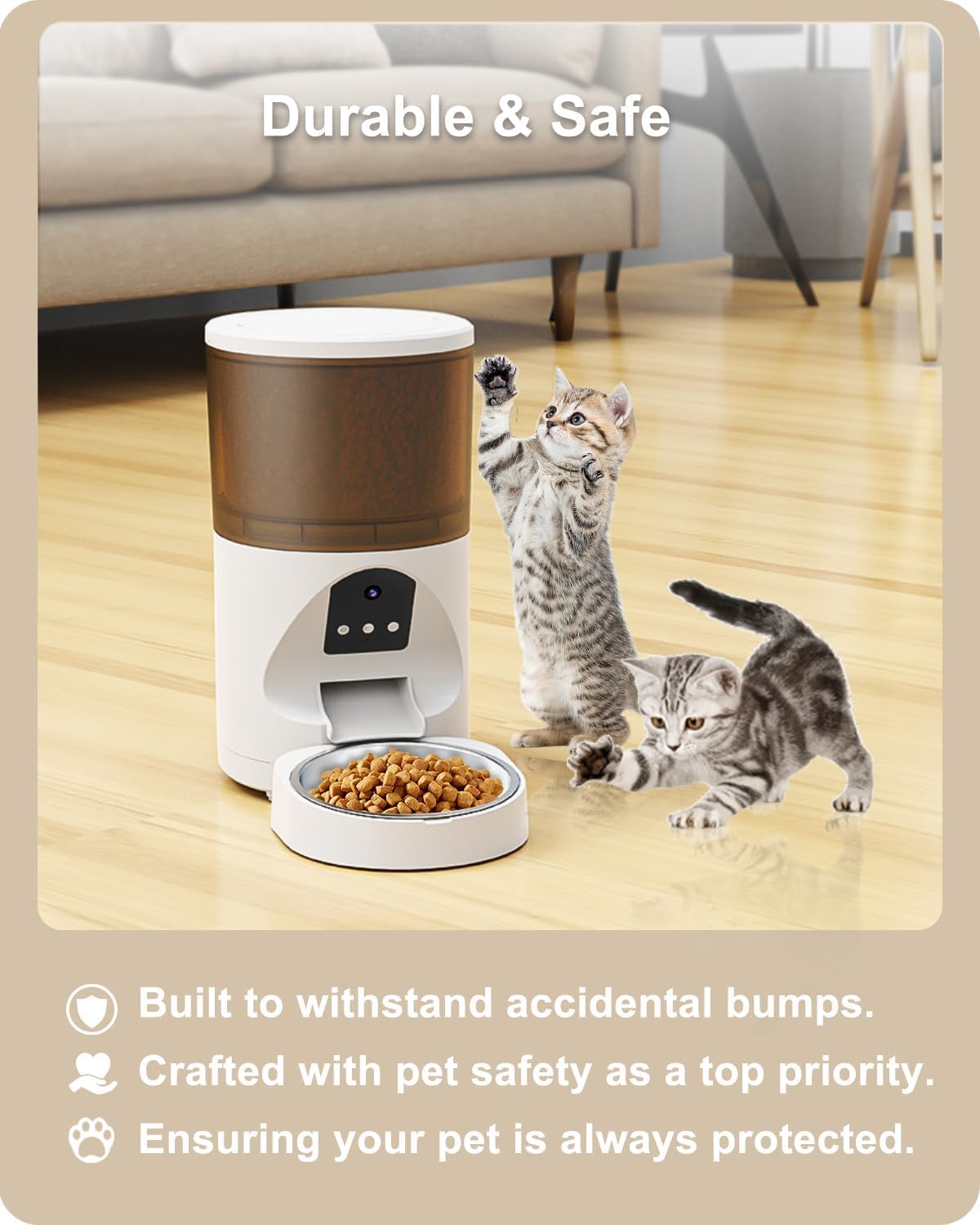Smart Automatic Cat and Smal Dog Feeder with WiFi Control