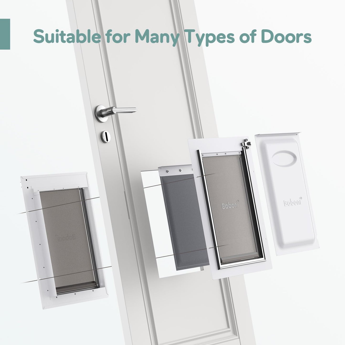 3-Flap Steel Pet Door - Medium