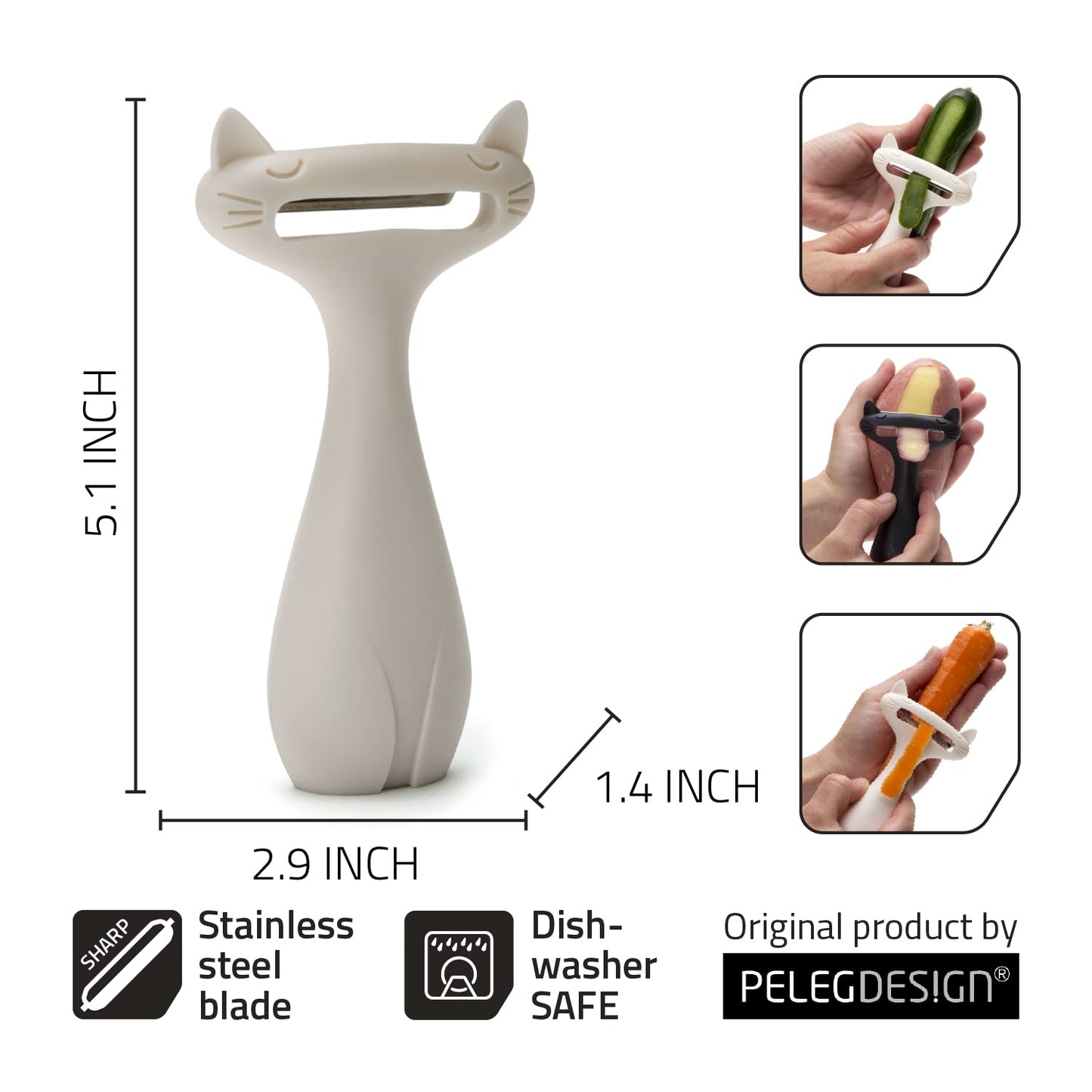 CatPeeler Vegetable Peeler - White