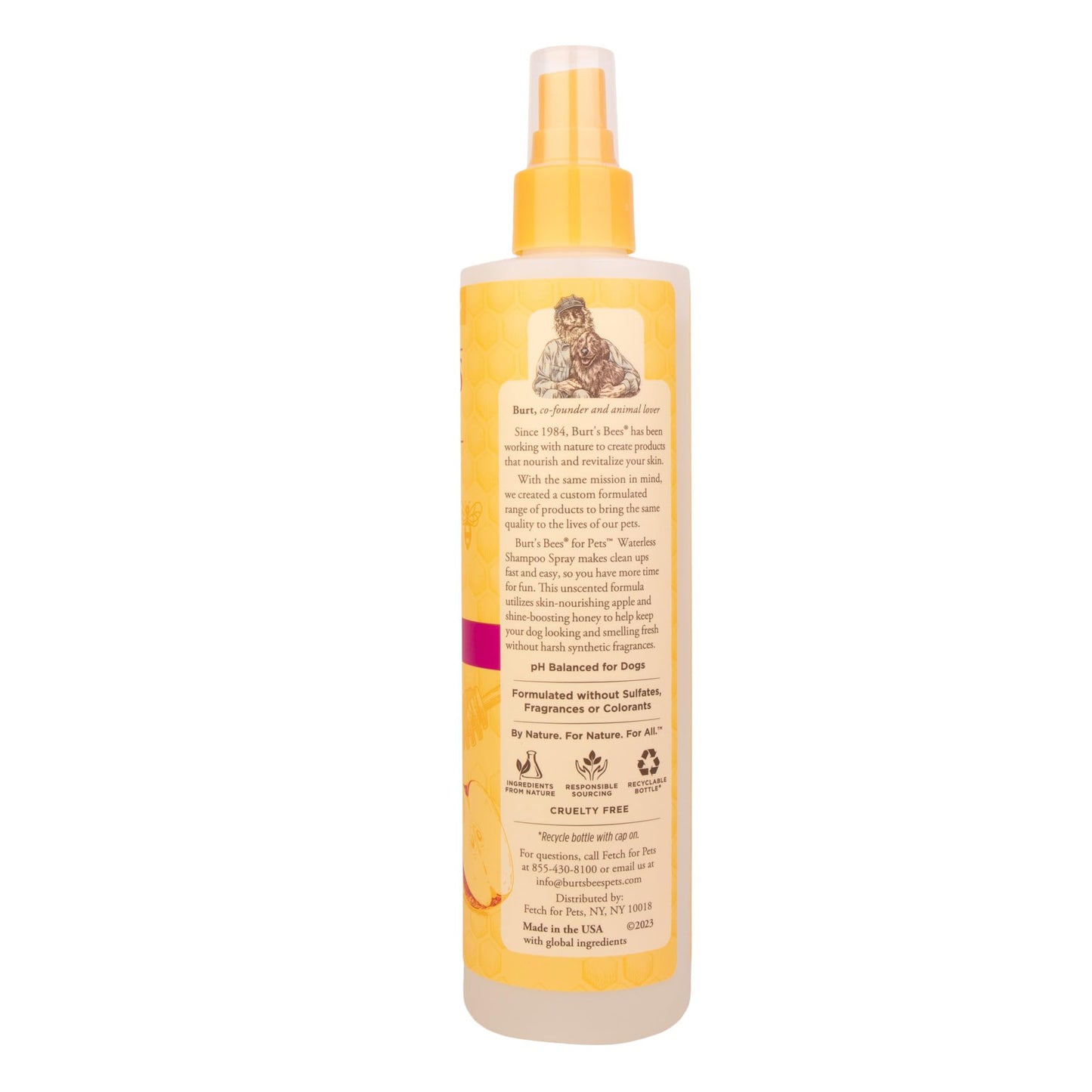 Waterless Dog Shampoo Spray - Apple & Honey