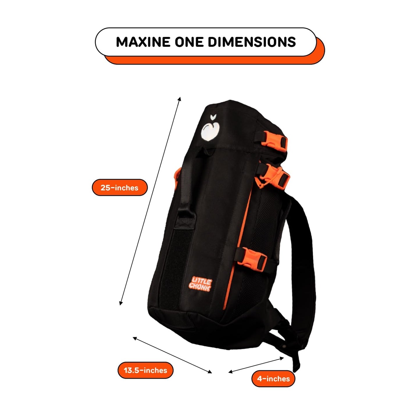 Dog Backpack Carrier - Small, Black