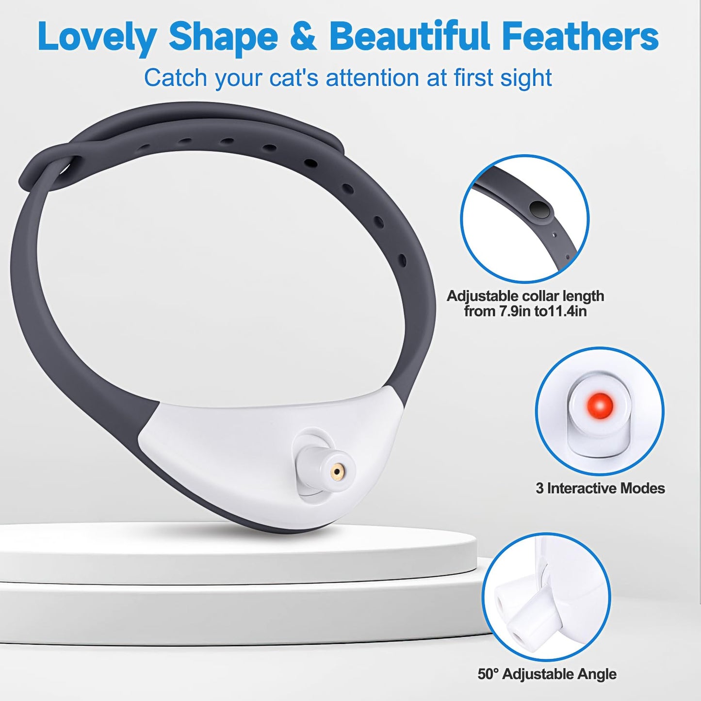 Wearable Automatic Cat Toy with LED Lights