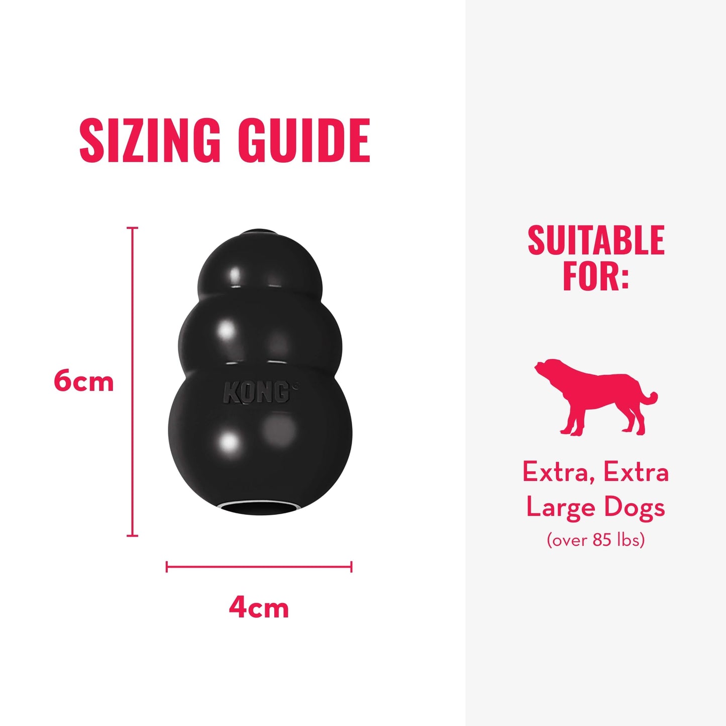 KONG Extreme Black Rubber Dog Toy