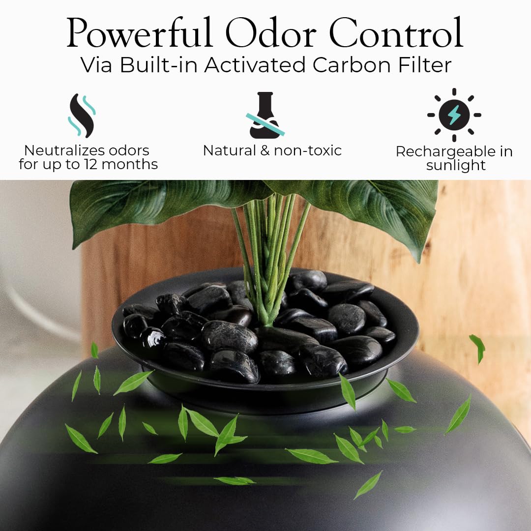 Hidden Litter Box Enclosure - Odor Control, Matte Black