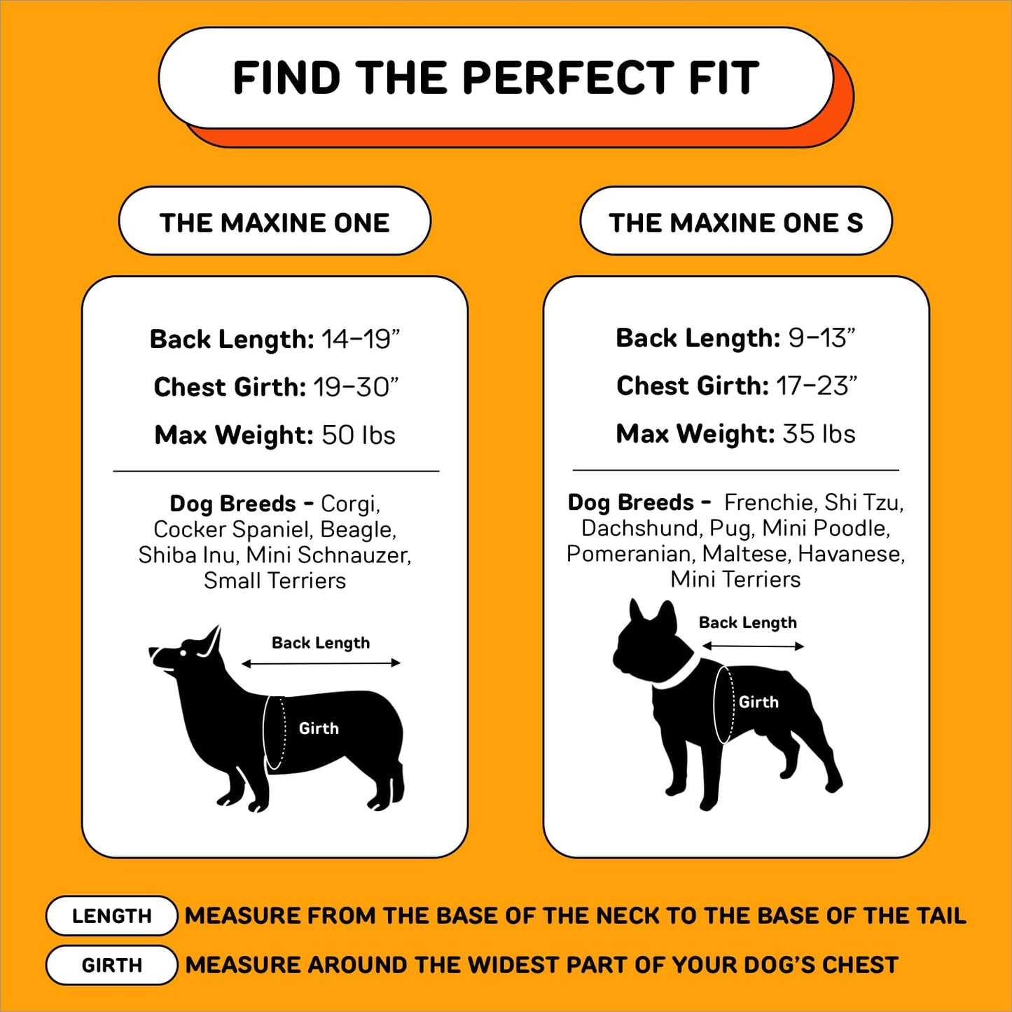 Dog Backpack Carrier - Small, Black