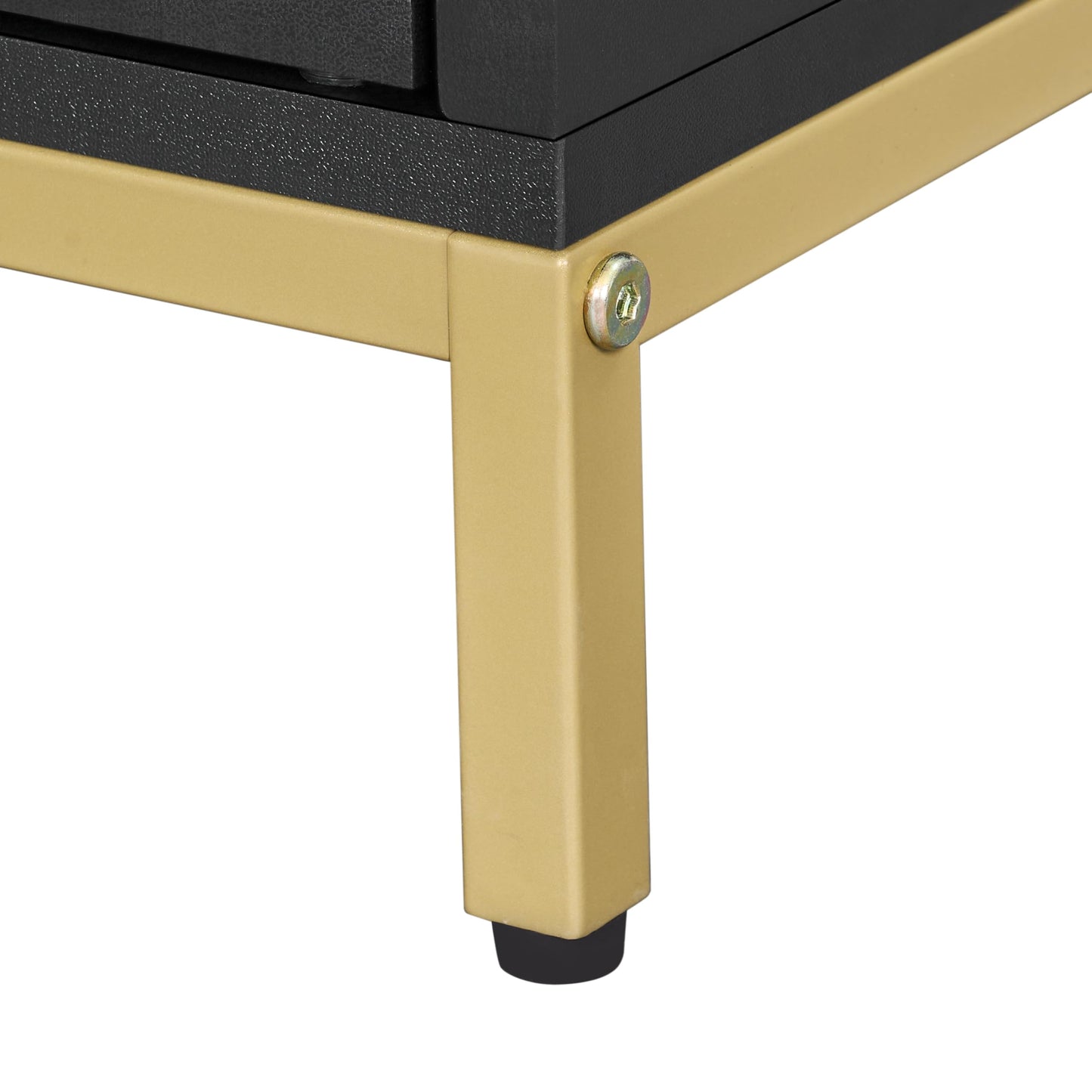 Cat Litter Box Enclosure - Black and Gold