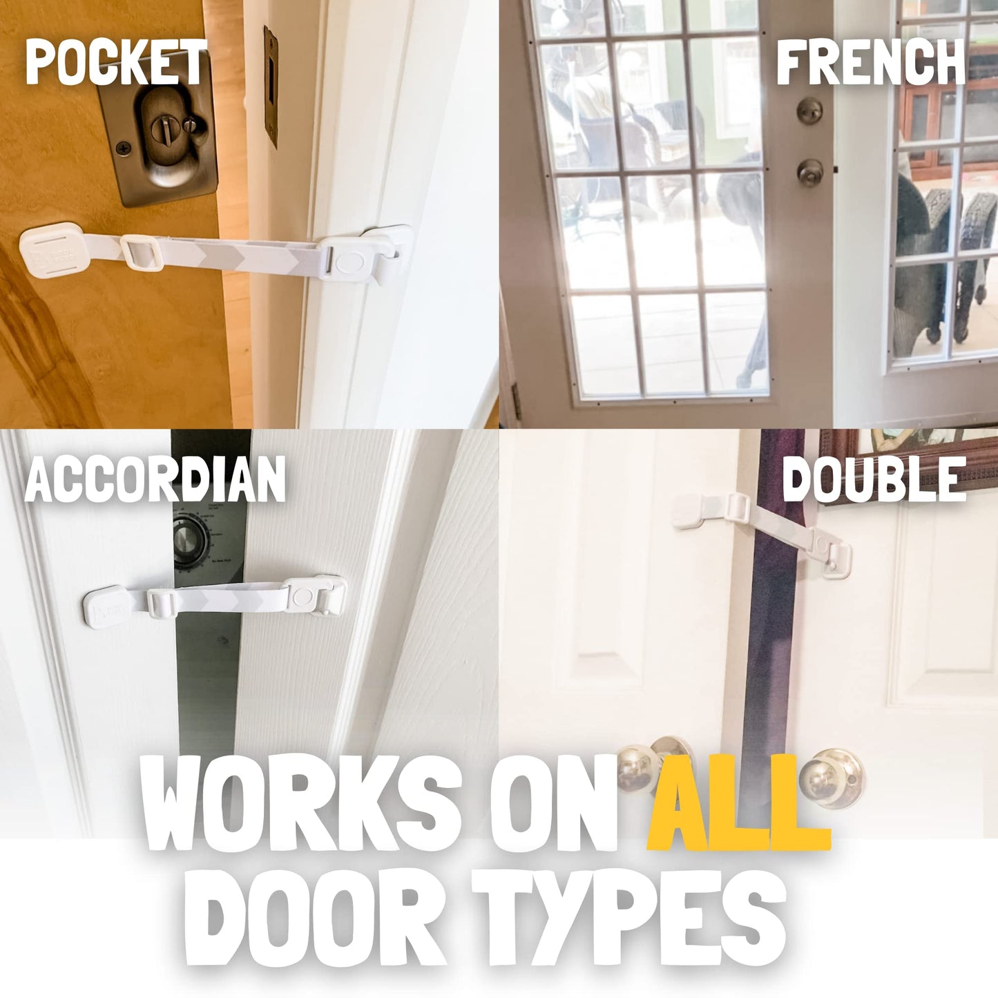 Adjustable Cat Door Latch - Dog Proof (2 Pack)