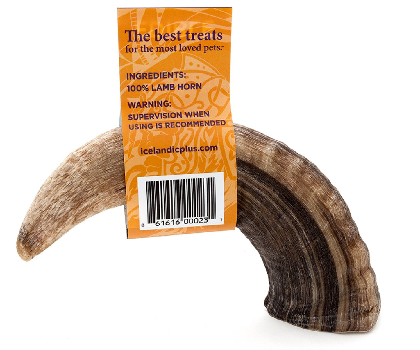 Large Lamb Horn Dog Chew
