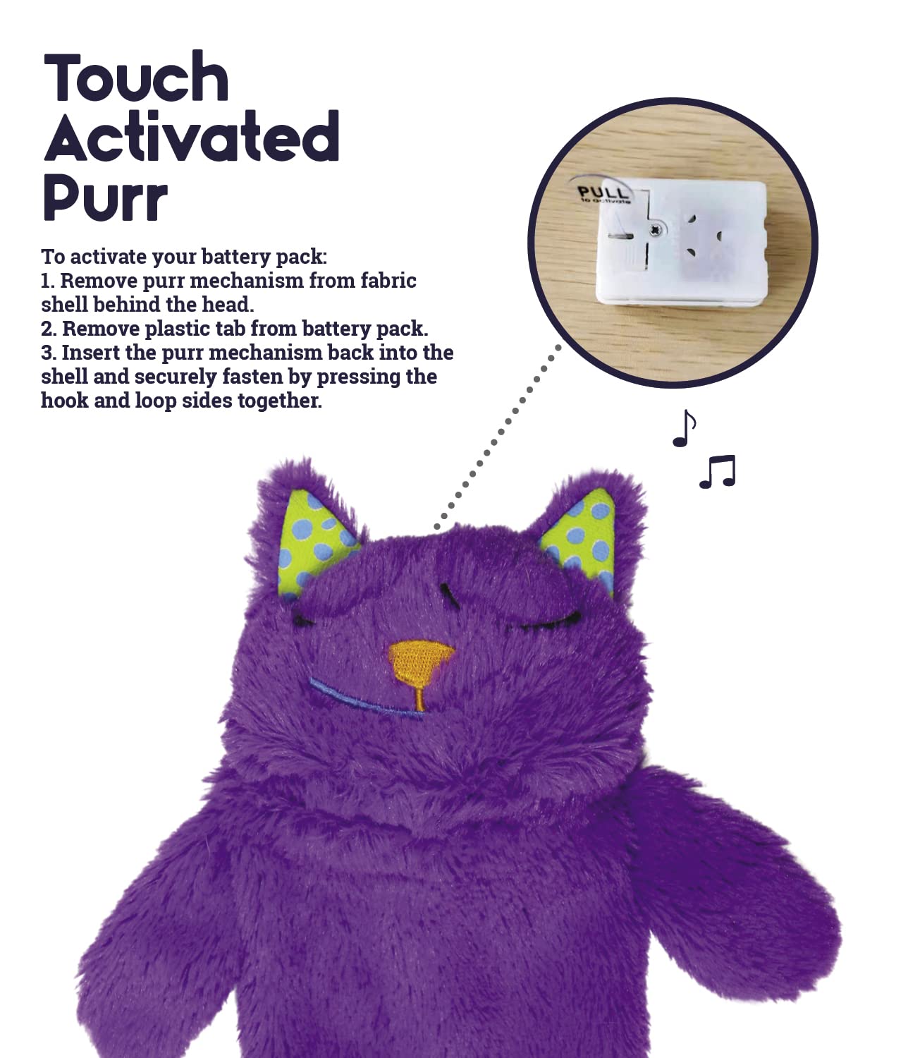 Purr Pillow Kitty Soothing Plush Cat Toy
