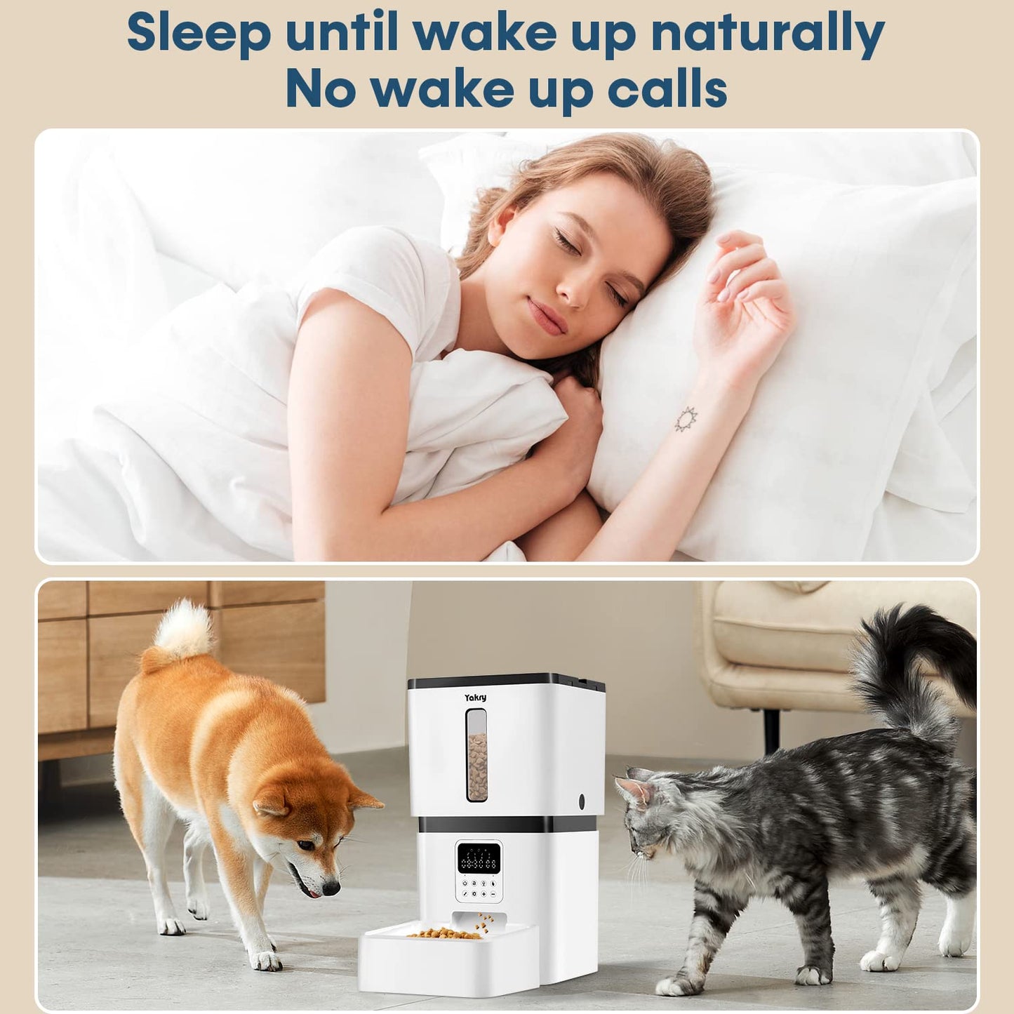 Large Automatic Dog Feeder - 8L Capacity